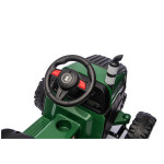 Elektrický Traktor s vlečkou CH9959B - 24V tmavozelený